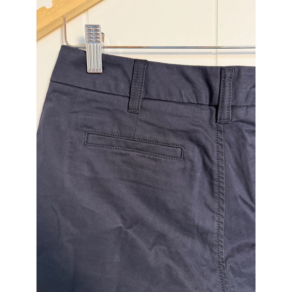 Preppy Quiet Luxury Quince Chino Shorts 2 Navy Cotton Mid Rise Summer Minimalist - Picture 5 of 8